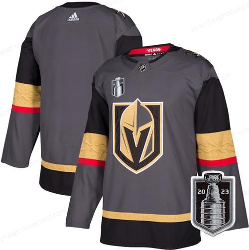 Men’s Vegas Golden Knights Blank Gray 2023 Stanley Cup Final Stitched Jersey