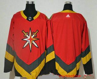 Men’s Vegas Golden Knights Blank Red Adidas 2020-21 Alternate Authentic Player NHL Jersey