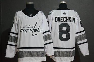 Men’s Washington Capitales 8 Alexander Ovechkin White 2019 NHL All-Star Game Adidas Jersey