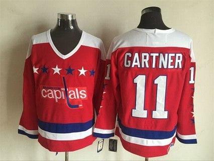 Men’s Washington Capitals #11 Mike Gartner 1987-88 Red CCM Vintage Throwback Jersey