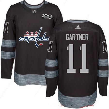 Men’s Washington Capitals #11 Mike Gartner Black 100Th Anniversary Stitched NHL 2017 Adidas Hockey Jersey