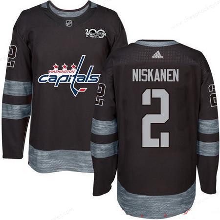 Men’s Washington Capitals #2 Matt Niskanen Black 100Th Anniversary Stitched NHL 2017 Adidas Hockey Jersey