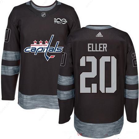 Men’s Washington Capitals #20 Lars Eller Black 100Th Anniversary Stitched NHL 2017 Adidas Hockey Jersey