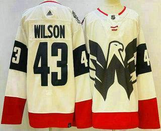 Men’s Washington Capitals #43 Tom Wilson White 2023 Stadium Series Stitched Jersey