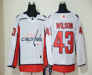 Men’s Washington Capitals #43 Tom Wilson White Adidas Stitched NHL Jersey