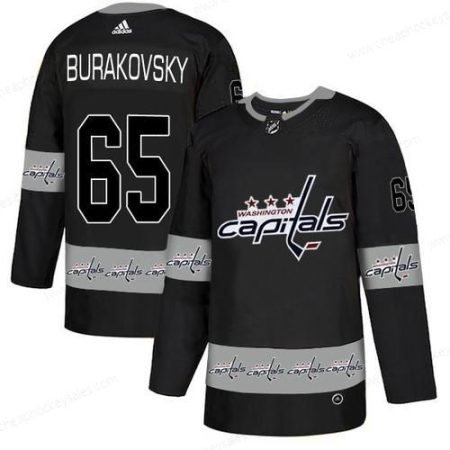 Men’s Washington Capitals #65 Andre Burakovsky Black Team Logos Fashion Adidas Jersey