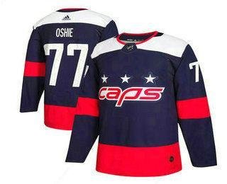 Men’s Washington Capitals #77 T.J. Oshie Navy Blue 2018 Stadium Series Stitched NHL Hockey Jersey