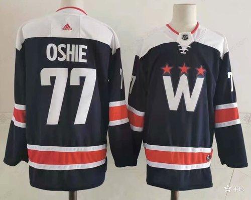 Men’s Washington Capitals #77 T.J. Oshie New Navy Blue Adidas Stitched NHL Jersey