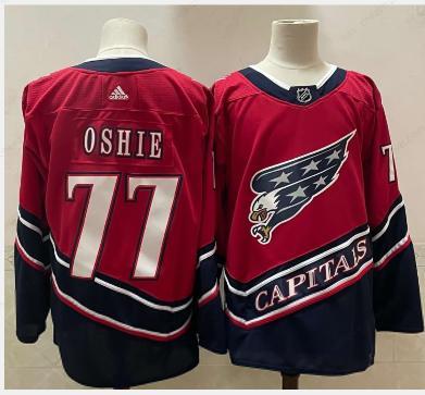 Men’s Washington Capitals #77 T.J. Oshie Red 2021 Retro Stitched NHL Jersey