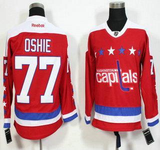 Men’s Washington Capitals #77 T.J. Oshie Red Third Reebok Hockey Jersey