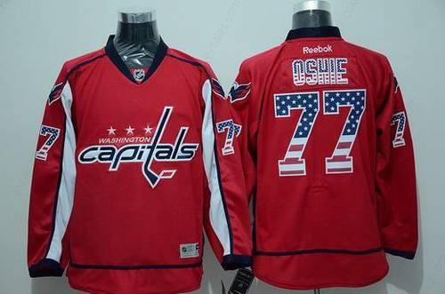 Men’s Washington Capitals #77 T.J. Oshie Reebok Red Usa Flag Hockey Jersey