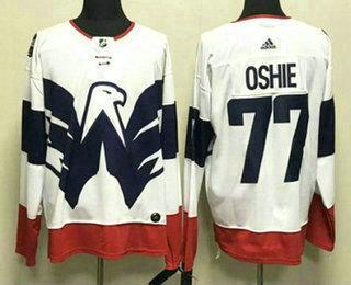 Men’s Washington Capitals #77 Tj Oshie White 2023 Stadium Series Authentic Jersey