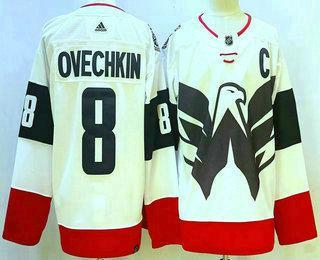 Men’s Washington Capitals #8 Alex Ovechkin White 2023 Stadium Series Authentic Jersey