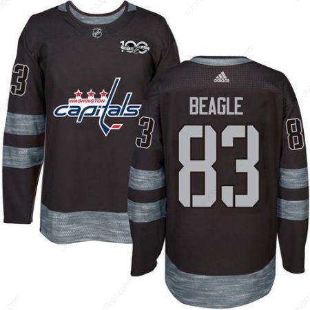 Men’s Washington Capitals #83 Jay Beagle Black 100Th Anniversary Stitched NHL 2017 Adidas Hockey Jersey