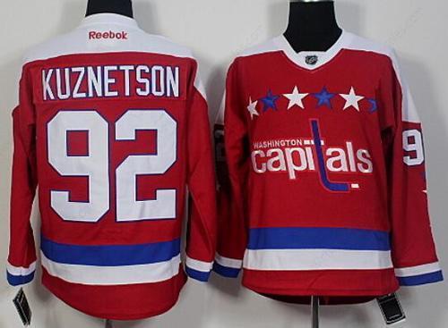 Men’s Washington Capitals #92 Evgeny Kuznetsov Red Alternate Reebok Premier Jersey