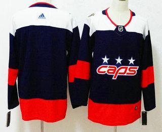 Men’s Washington Capitals Blank Navy Blue 2018 Stadium Series Stitched NHL Hockey Jersey