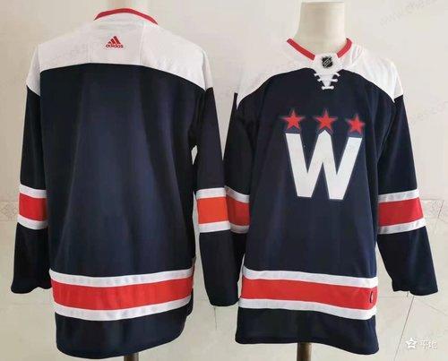 Men’s Washington Capitals Blank New Navy Blue Adidas Stitched NHL Jersey