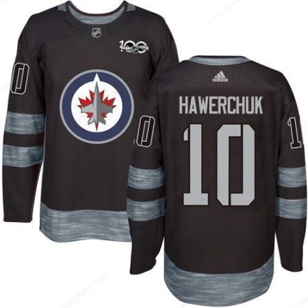 Men’s Winnipeg Jets #10 Dale Hawerchuk Black 100Th Anniversary Stitched NHL 2017 Adidas Hockey Jersey