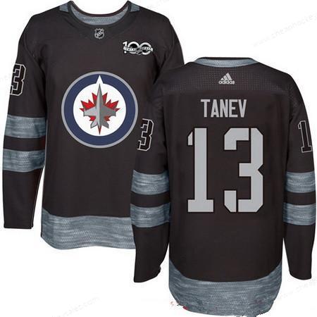 Men’s Winnipeg Jets #13 Brandon Tanev Black 100Th Anniversary Stitched NHL 2017 Adidas Hockey Jersey