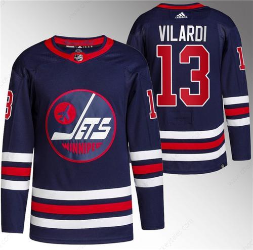 Men’s Winnipeg Jets #13 Gabriel Vilardi 2021-22 Navy Stitched Jersey