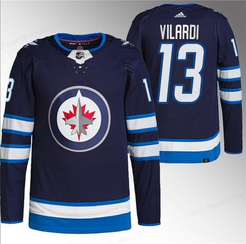 Men’s Winnipeg Jets #13 Gabriel Vilardi Navy Stitched Jersey