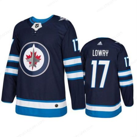 Men’s Winnipeg Jets #17 Adam Lowry Navy Stitched Jersey