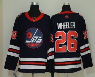 Men’s Winnipeg Jets #26 Blake Wheeler Navy Blue 2019 Heritage Classic Adidas Stitched NHL Jersey