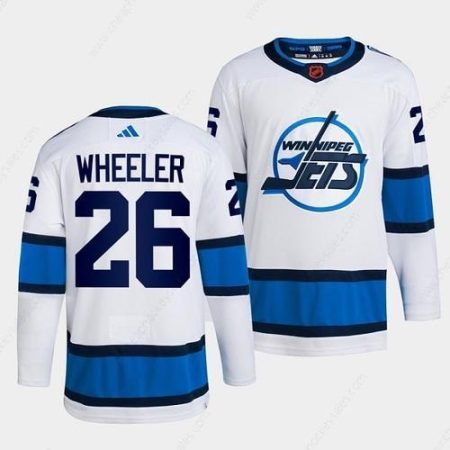 Men’s Winnipeg Jets #26 Blake Wheeler White 2022 Reverse Retro Stitched Jersey