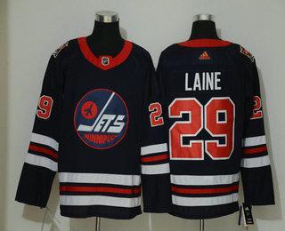 Men’s Winnipeg Jets #29 Patrik Laine Navy Blue 2019 Heritage Classic Adidas Stitched NHL Jersey