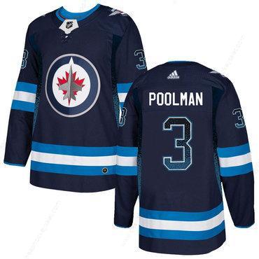 Men’s Winnipeg Jets #3 Tucker Poolman Navy Drift Fashion Adidas Jersey