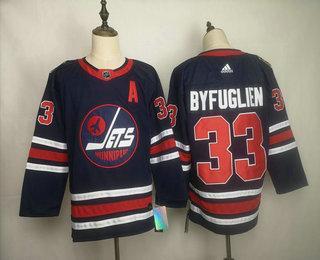 Men’s Winnipeg Jets #33 Dustin Byfuglien Navy Blue 2019 Heritage Classic Adidas Stitched NHL Jersey