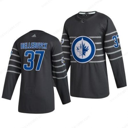 Men’s Winnipeg Jets #37 Connor Hellebuyck Gray 2020 NHL All-Star Game Adidas Jersey