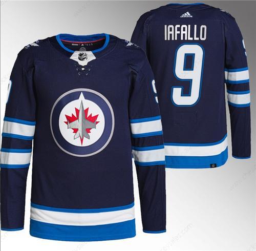 Men’s Winnipeg Jets #9 Alex Iafallo Navy Stitched Jersey