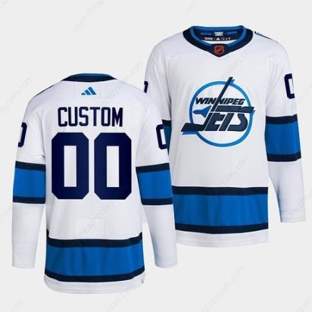 Men’s Winnipeg Jets Custom White 2022 Reverse Retro Stitched Jersey