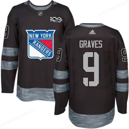 Men’s York Rangers #9 Adam Graves Black 1917-2017 100Th Anniversary Stitched NHL Jersey