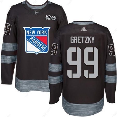 Men’s York Rangers #99 Wayne Gretzky Black 1917-2017 100Th Anniversary Stitched NHL Jersey