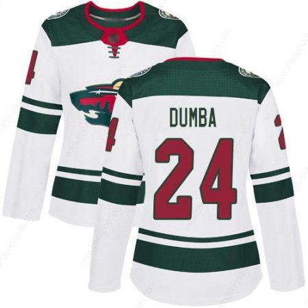 Minnesota Wild #24 Matt Dumba White Road Authentic Women’s Stitched Hockey Jersey