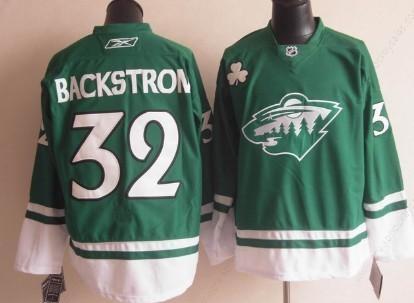 Minnesota Wild #32 Niklas Backstrom St. Patrick’S Day Green Jersey