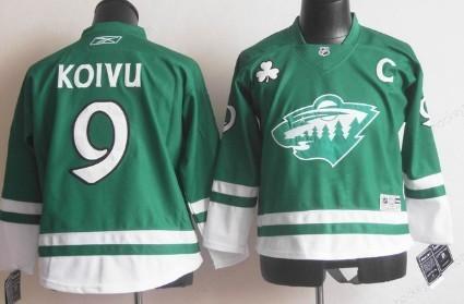 Minnesota Wild #9 Mikko Koivu St. Patrick’S Day Green Kids Jersey