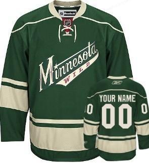 Minnesota Wild Men’s Customized Green Jersey