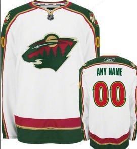 Minnesota Wild Men’s Customized White Jersey