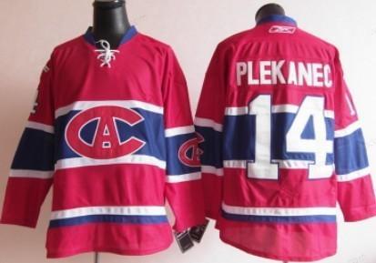 Montreal Canadiens #14 Tomas Plekanec Red Ca Jersey