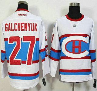 Montreal Canadiens #27 Alex Galchenyuk Reebok White 2016 Winter Classic Premier Jersey