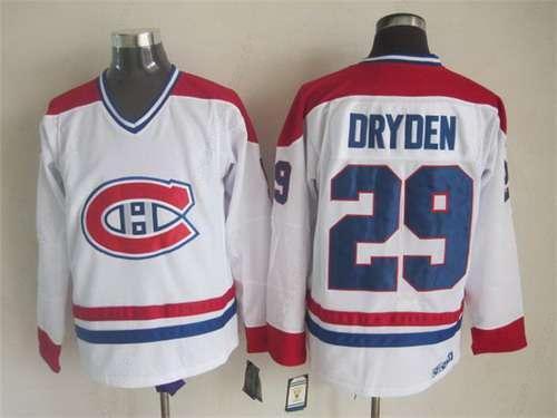 Montreal Canadiens #29 Ken Dryden White CCM Vintage Throwback Jersey