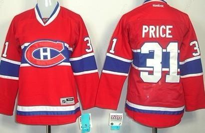 Montreal Canadiens #31 Carey Price Red Women’s Jersey