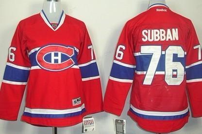 Montreal Canadiens #76 P.K. Subban Red Women’s Jersey