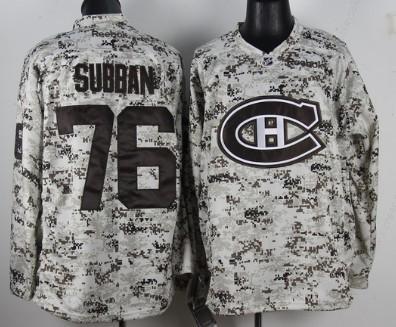 Montreal Canadiens #76 P.K. Subban White Camo Jersey