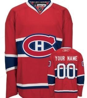 Montreal Canadiens Men’s Customized Red Ch Jersey