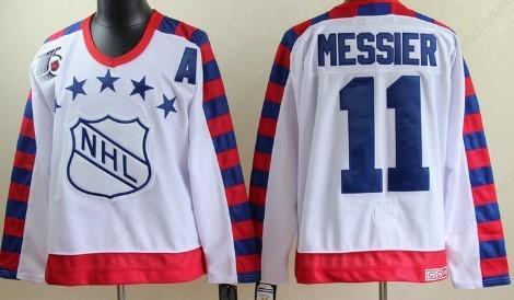 NHL 1992 All-Star #11 Mark Messier White 75Th Throwback CCM Jersey