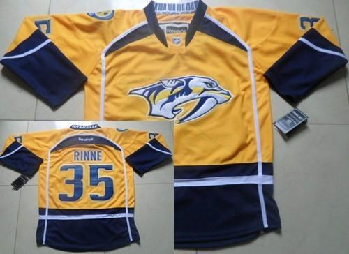 Nashville Predators #35 Pekka Rinne Yellow Jersey